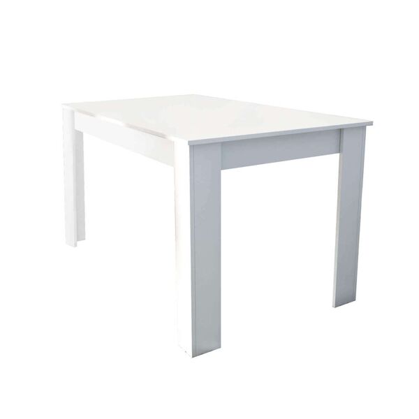 milani home tavolo da pranzo in legno di design per sala da pranzo 140x80x75 h bianco 138 x 74.5 x 80 cm