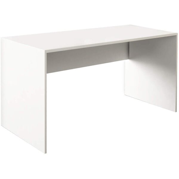 milani home scrivania di design per studio moderna 138,5x75x68 h bianco 135 x 67 x 74 cm