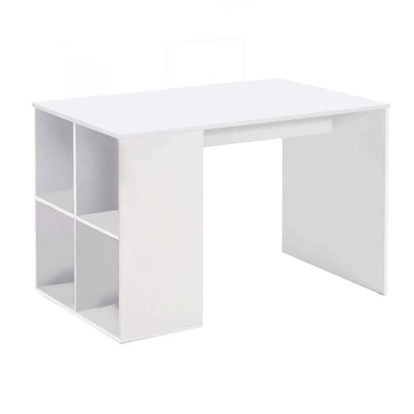 milani home scrivania di design per studio moderna con cassetti 117x73x75 h bianco 138 x 52 x 95 cm