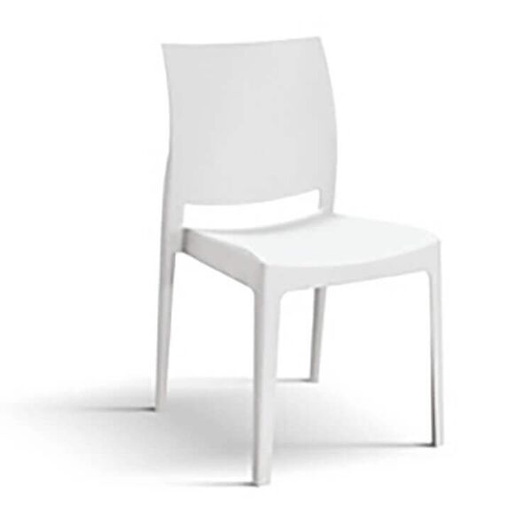 milani home sedia moderna in polipropilene di design moderno industrial cm 46 x 54 x 80 h bianco x x cm