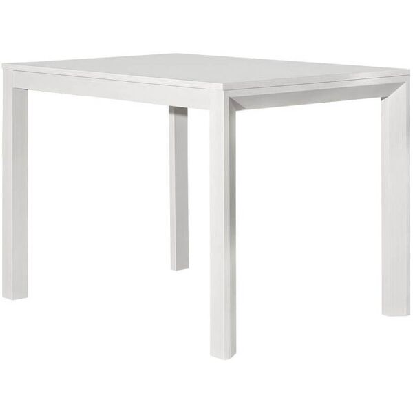 milani home tavolo da pranzo moderno di design allungabile bianco frassinato 85x130/180 per bianco 130 x 75 x 85 cm