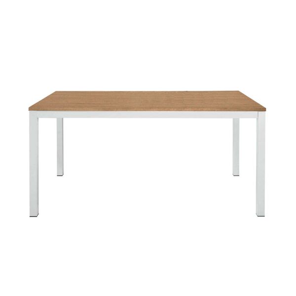 milani home tavolo da pranzo moderno di design allungabile cm 80x140/200 rovere struttura b marrone 140 x 75 x 80 cm