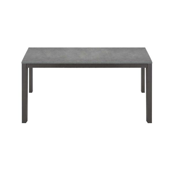 milani home tavolo da pranzo moderno di design allungabile cm 90x160/220 rovere struttura g grigio scuro 160 x 75 x 90 cm