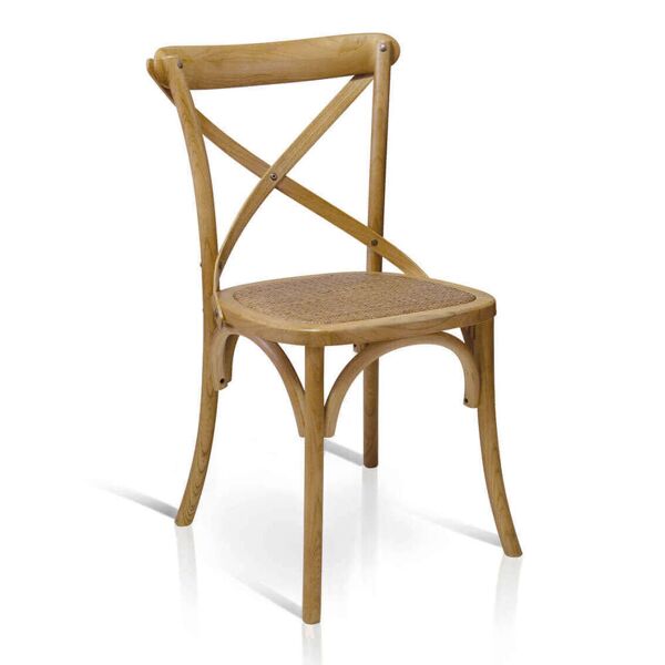 milani home sedia moderna di design in legno naturale con seduta in paglia per arredo inter marrone 46 x 87 x 42 cm