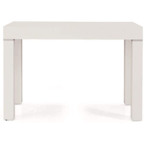 milani home tavolo da pranzo moderno di design allungabile a consolle cm 110x50/100/150/200 bianco 110 x 75 x 50 cm