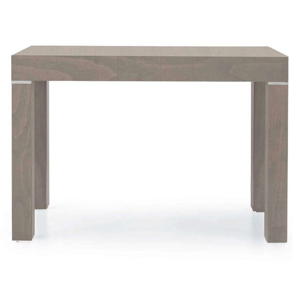 milani home tavolo da pranzo moderno di design allungabile a consolle tortora cm 90x50/100/ tortora 90 x 75 x 50 cm