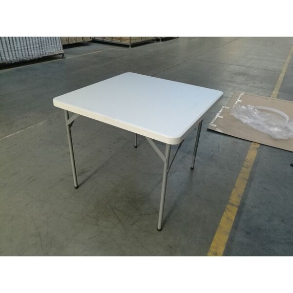 milani home tavolo pieghevole da catering, giardino bianco perfetto come tavolo da campeggi bianco 86 x 74 x 86 cm