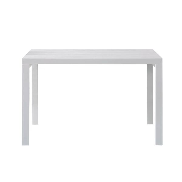 milani home tavolo da pranzo moderno di design allungabile a libro frassinato 90x120/240 bianco 120 x 75 x 90 cm