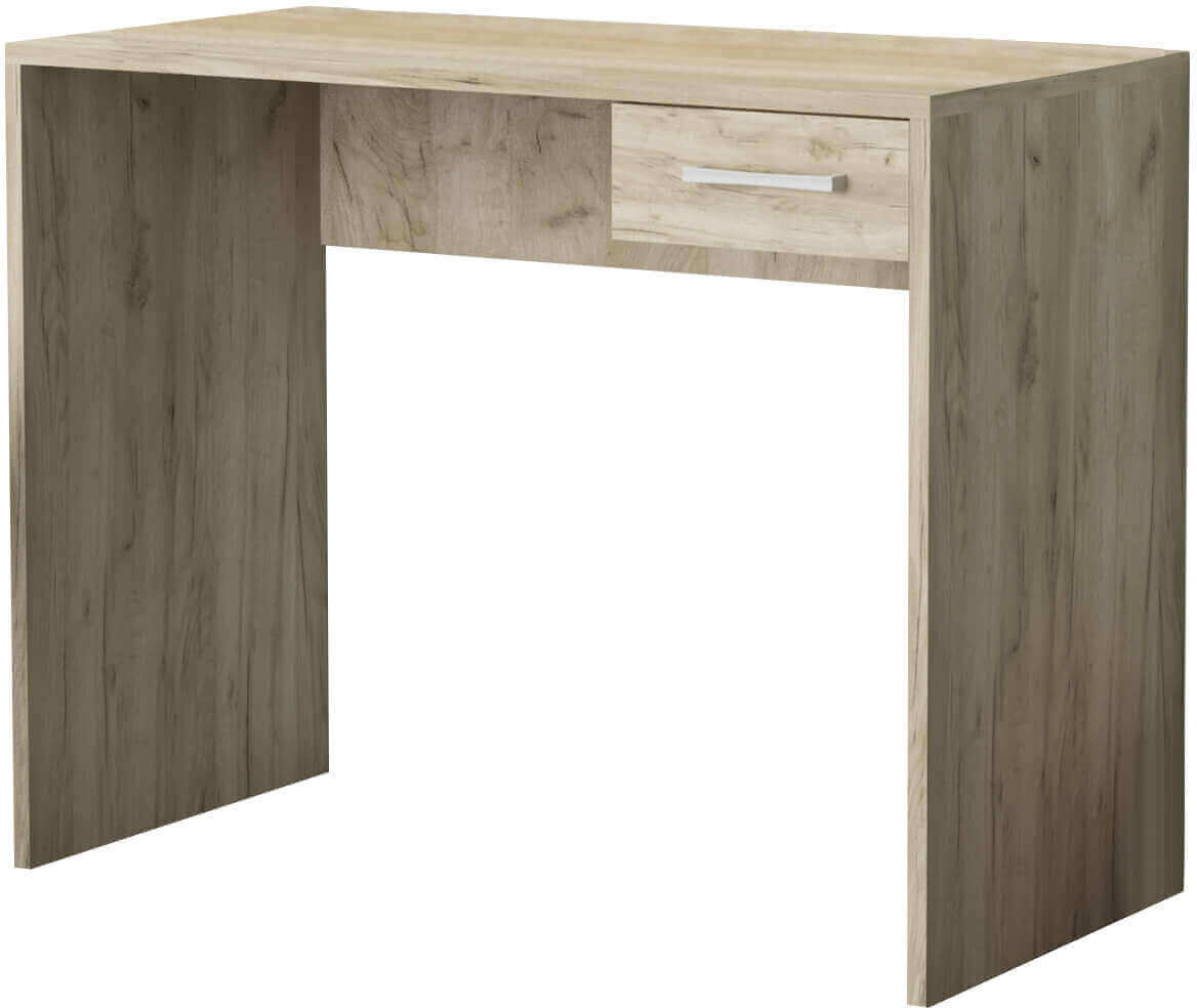 milani home scrivania di design per studio con cassetto 90x45x74 h rovere grigio 90 x 45 x 74 cm