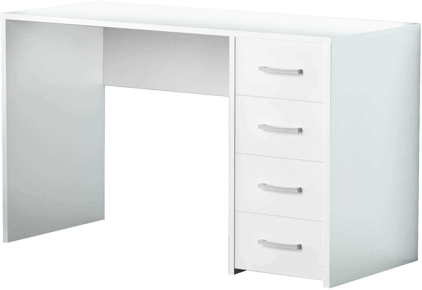 milani home scrivania di design per studio con cassetti 120x50x70 h bianco 120 x 50 x 70 cm