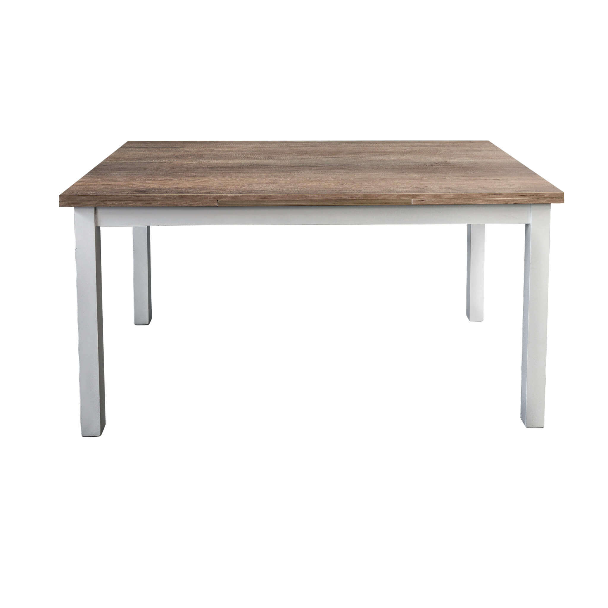 milani home tavolo da pranzo moderno di design allungabile cm 70x110/150/190 struttura bian tortora 110 x 75 x 70 cm