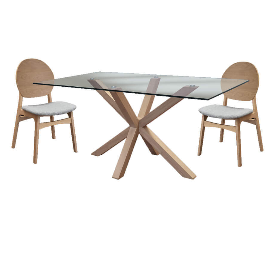 Milani Home CALLISTO - tavolo da pranzo cm 90 x 160 x 75 h