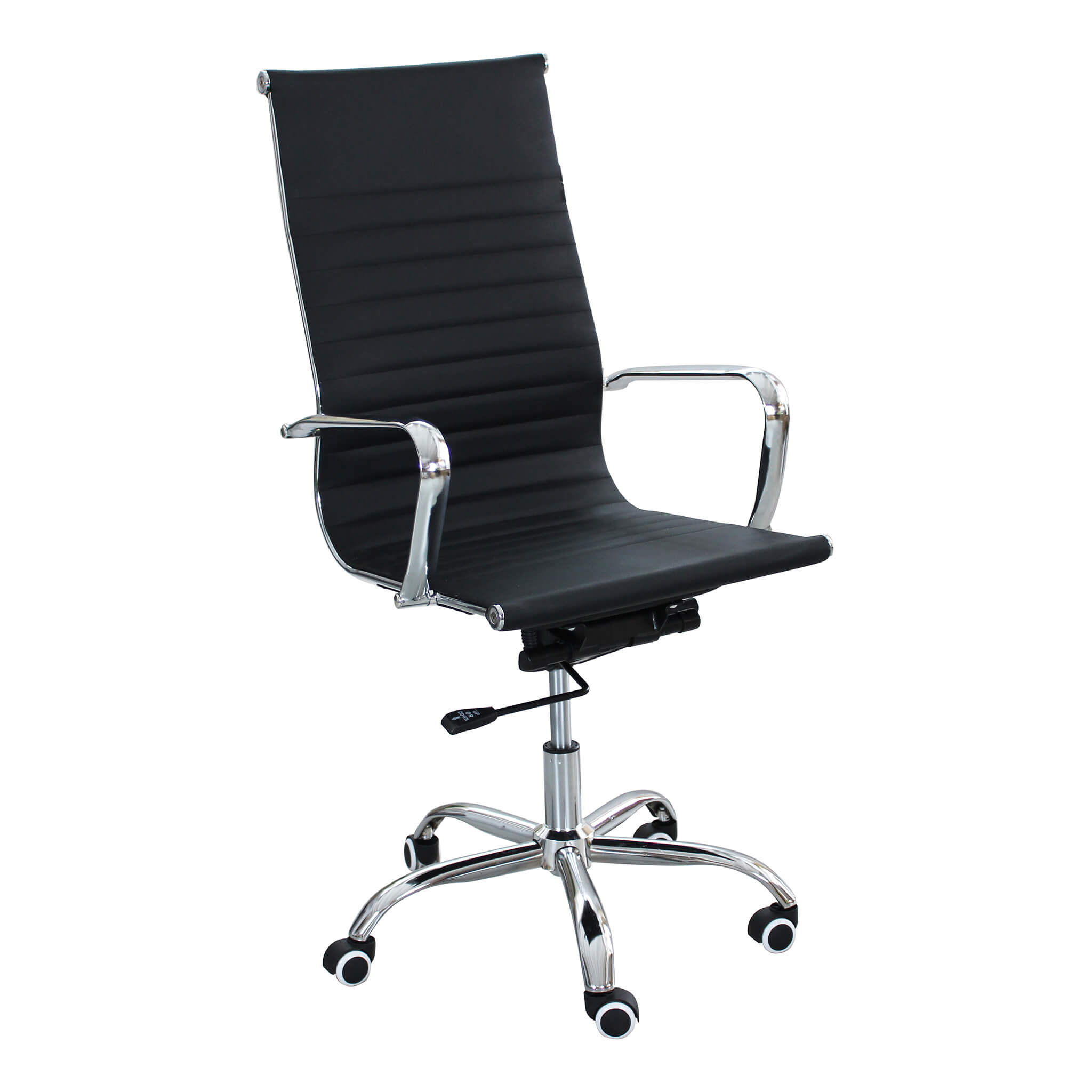 Milani Home sedia da ufficio ergonomica con poggiatesta e supporto lombare sedia da lavoro Nero 60 x 125 x 60 cm