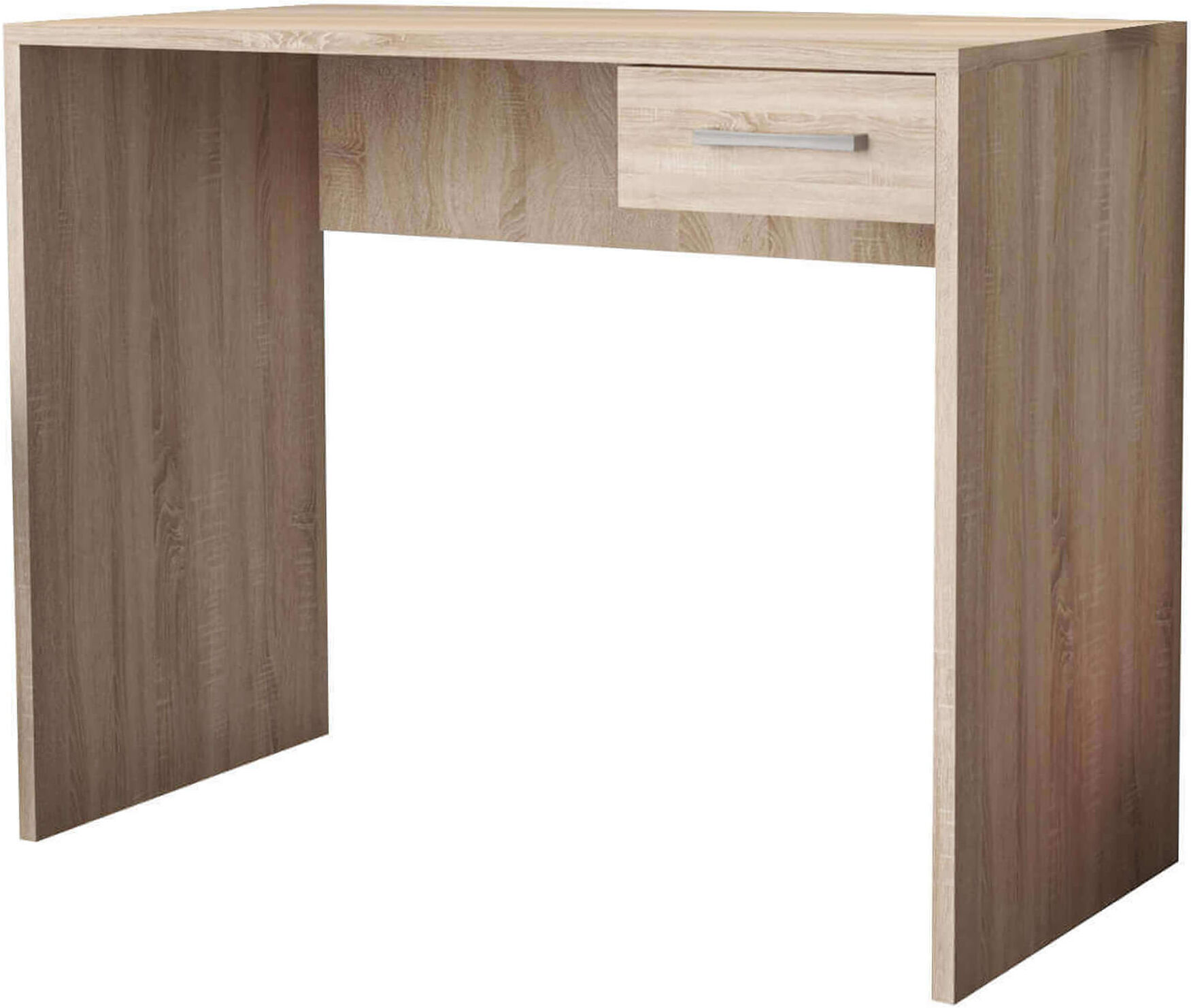 Milani Home scrivania di design per studio con cassetto 90x45x74 h Marrone 90 x 45 x 74 cm