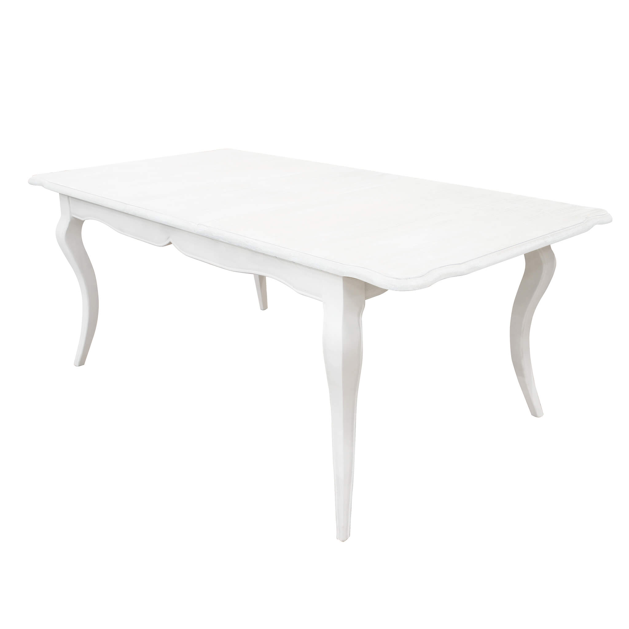 Milani Home tavolo in legno massiccio di design moderno industrial cm 160 x 100 x 75 Bianco 160 x 76 x 100 cm