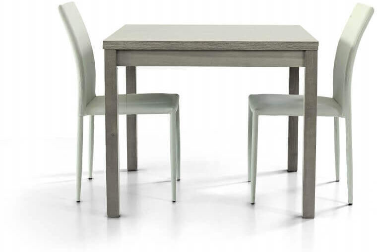 Milani Home Tavolo Da Pranzo Moderno Di Design Apribile A Libro Rovere Grigio Cm 90x90/180 Grigio 90 x 75 x 90 cm