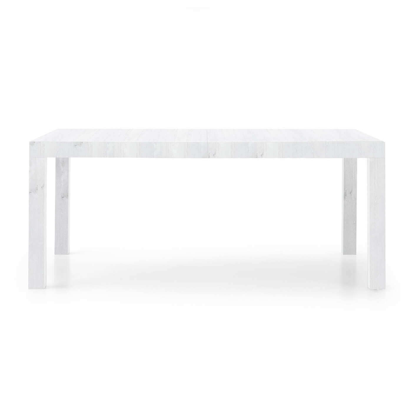 Milani Home Tavolo Da Pranzo Moderno Di Design Allungabile Frassinato 90x160/210/260 Bianco 160 x 75 x 90 cm