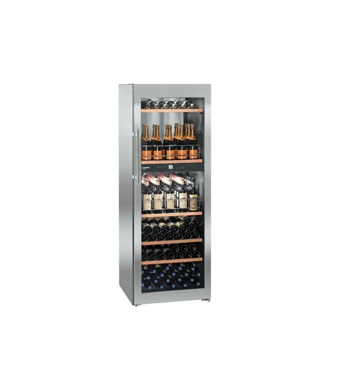 Liebherr Wtpes 5972 Vinidor Cantinetta Vino Con Compressore Libera Installazione Acciaio Inossidabile 155 Bottiglia/bottiglie