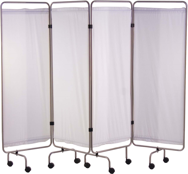 Vincal Paravento a 4 ante con teli bianchi ignifughi in PVC rimovibili e lavabili Vincal Paravento a 4 ante con teli bianchi ignifughi in PVC rimovibili e lavabili