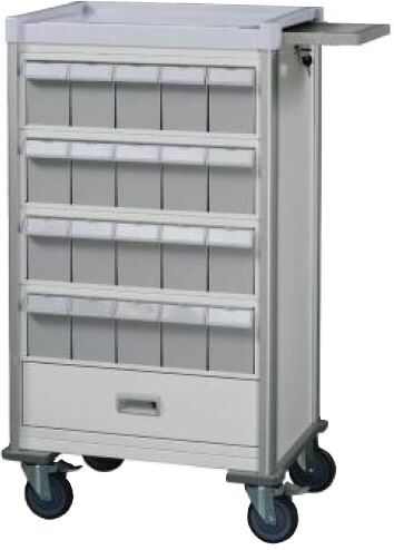 Vincal Carrello per terapia multicassetti (20+20) bifacciale con cassettone monofrontale - colore bianco Vincal Carrello per terapia multicassetti (20+20) bifacciale con cassettone monofrontale - colore bianco
