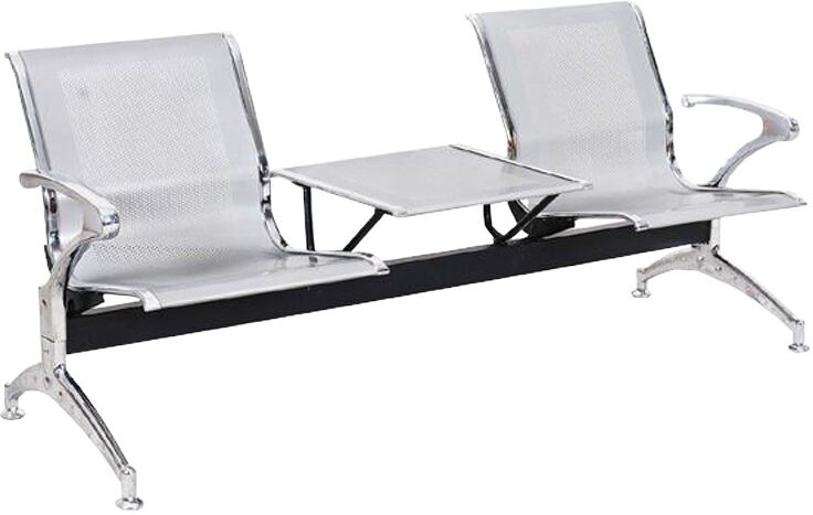 --- None --- Seduta a 2 posti per sala d'attesa in acciaio con braccioli --- None --- Seduta a 2 posti per sala d'attesa in acciaio con braccioli