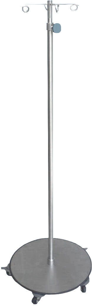 Vincal Asta flebo in acciaio inox con porta pompe ad altezza variabile - 4 ganci. base 5 razze Vincal Asta flebo in acciaio inox con porta pompe ad altezza variabile - 4 ganci. base 5 razze