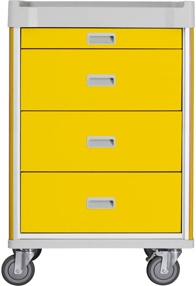 Vincal Carrello medicazione giallo a 4 Cassetti - XLARGE Vincal Carrello medicazione giallo a 4 Cassetti - XLARGE