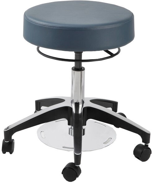 Vincal Sgabello rotondo per operatore - con base a 5 razze - Blu Vincal Sgabello rotondo per operatore - con base a 5 razze - Blu