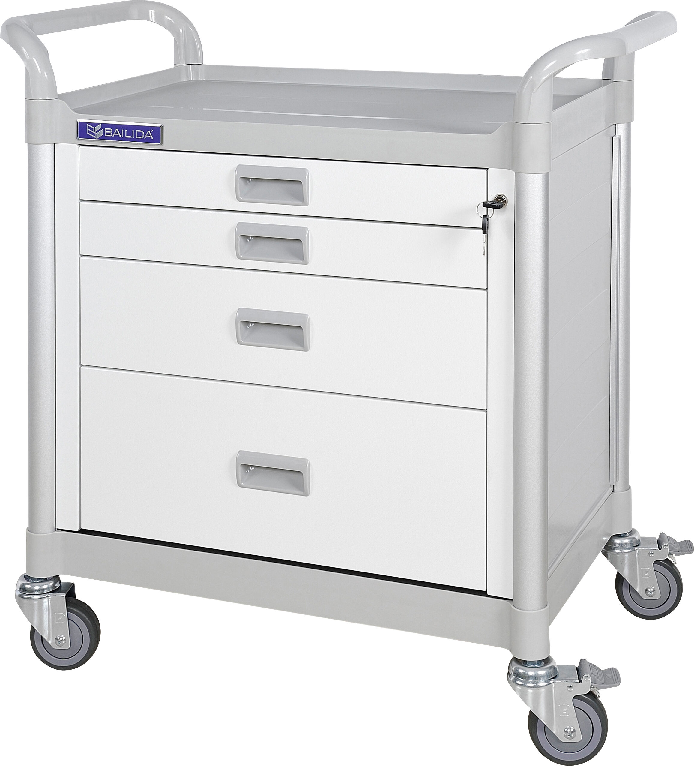 Vincal Carrello di Servizio a 4 cassetti con doppia maniglia di spinta Vincal Carrello di Servizio a 4 cassetti con doppia maniglia di spinta