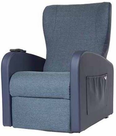 Wimed Poltrona relax Nicole Small  - In microfibra, con 2 motori - colore blu Wimed Poltrona relax Nicole Small  - In microfibra, con 2 motori - colore blu