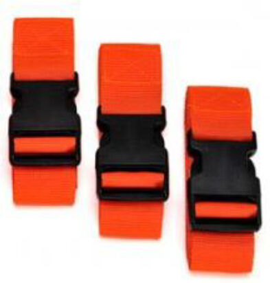 Vincal Set 3 cinture di immobilizzazione - Con sistema di aggancio / sgancio rapido in materiale plastico - colore arancio Vincal Set 3 cinture di immobilizzazione - Con sistema di aggancio / sgancio rapido in materiale plastico - colore arancio