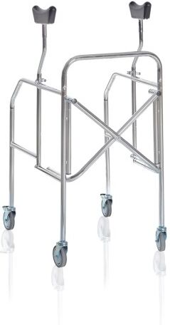 Moretti Deambulatore pieghevole in acciaio con appoggio sottoascellare Moretti Deambulatore pieghevole in acciaio con appoggio sottoascellare