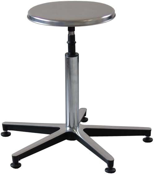 Vincal Sgabello con seduta in acciaio inox - Altezza regolabile Vincal Sgabello con seduta in acciaio inox - Altezza regolabile