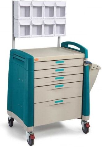 Vincal Carrello per terapia, con 5 cassetti e accessori Vincal Carrello per terapia, con 5 cassetti e accessori