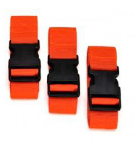 Vincal Set 3 Cinture Di Immobilizzazione Con Sistema Di Aggancio / Sgancio Rapido In Materiale Plastico Colore Arancio