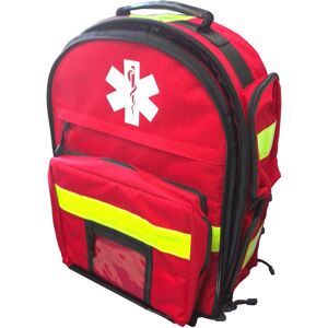 Vincal Zaino Per Emergenza In Poliestre 600 D Rosso Con 5 Tasche Esterne E 9 Borsette Interne