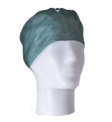 Vincal Cappellino chirurgico monouso in TNT,<br />con elastico, verde CF 100 pz