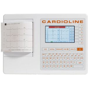 Cardioline Elettrocardiografo Ecg100s , Con Tastiera, Cover E Presa Usb 12 Derivazioni E 3/6 Canali Con Software Interpretativo