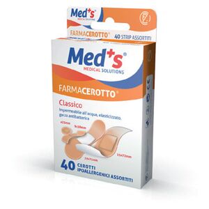 Med's Cerotti In Polietilene Assortiti Farmacerotto Con Adesivo Acrilico Ipoallergenico Cf Da 40 Pz