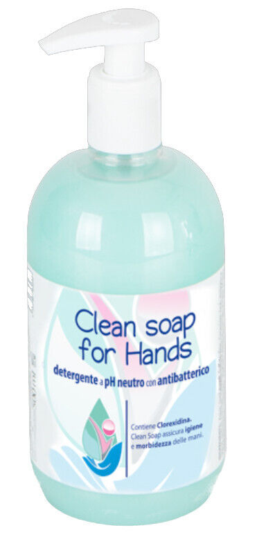 vincal detergente mani clean soap con antibatterico a ph neutro, 500 ml