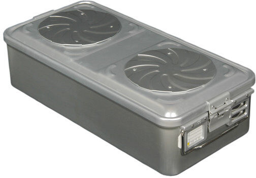 Vincal Container per sterilizzazione 2 filtri senza cerniera con coperchio con valvole meccaniche Vincal Container per sterilizzazione 2 filtri senza cerniera con coperchio con valvole meccaniche