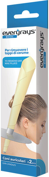 Everyrays Coni Auricolari per pulizia orecchio - CF da 2 pz Everyrays Coni Auricolari per pulizia orecchio - CF da 2 pz
