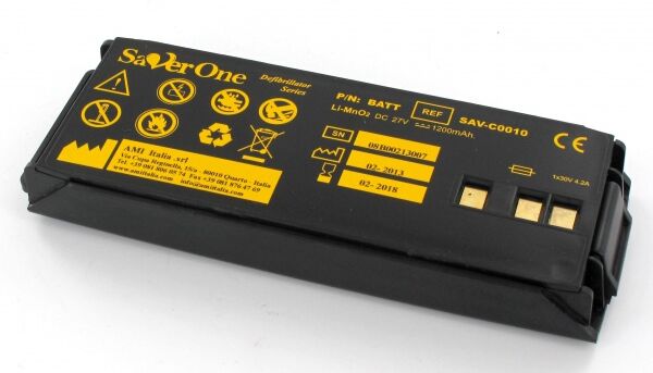 Ami Italia Batteria per Defibrillatore SaverOne® Old Series - Non ricaricabile Ami Italia Batteria per Defibrillatore SaverOne® Old Series - Non ricaricabile