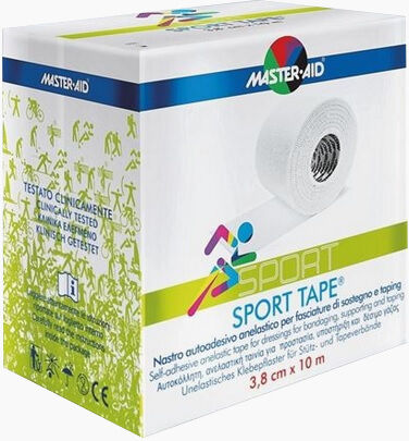 MasterAid Nastro autoadesivo per Taping Sport Tape - cm 3,8 x 10 m - Cf da 12 pz MasterAid Nastro autoadesivo per Taping Sport Tape - cm 3,8 x 10 m - Cf da 12 pz