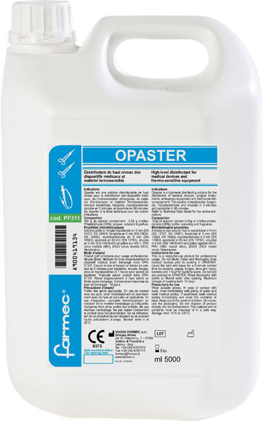 Farmec Sterilizzante a freddo per strumentazione chirurgica OPASTER NUOVA ® - 5 LT Farmec Sterilizzante a freddo per strumentazione chirurgica OPASTER NUOVA ® - 5 LT