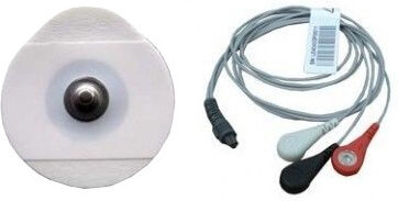 Gima Cavo per ECG palmare tascabili Cardio A e Cardio B  - a 3 derivazioni - con 15 elettrodi monouso Gima Cavo per ECG palmare tascabili Cardio A e Cardio B  - a 3 derivazioni - con 15 elettrodi monouso