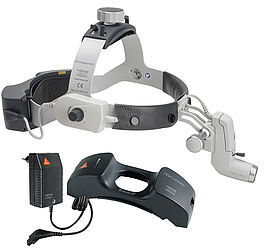 Heine Lampada frontale ® ML4 LED HeadLight con mPack UNPLUGGED e trasformatore a rete Heine Lampada frontale ® ML4 LED HeadLight con mPack UNPLUGGED e trasformatore a rete