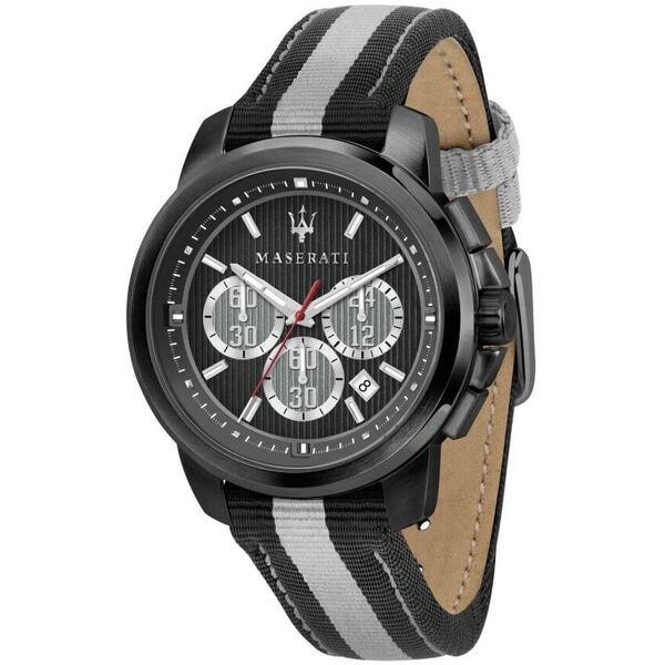 maserati - orologio cronografo  linea royale cinturino bicolore cassa acciaio nero - fa-r8871637002-re22