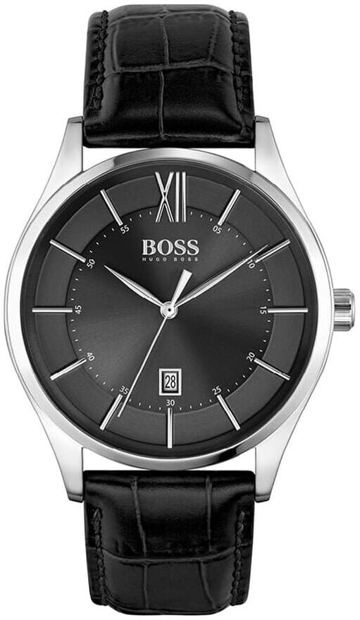 stroili orologio datario uomo boss distinction quadrante nero 1513794