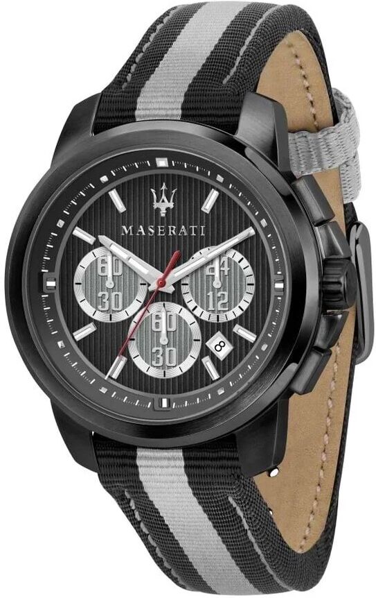 maserati - orologio cronografo  linea royale cinturino bicolore cassa acciaio nero - fa-r8871637002-re22